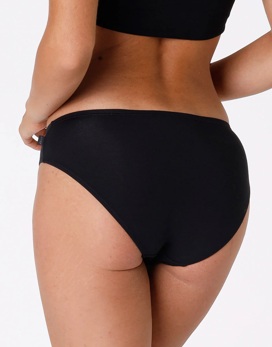 Lovely low-rise briefs in black velvety modal cotton - Image 3
