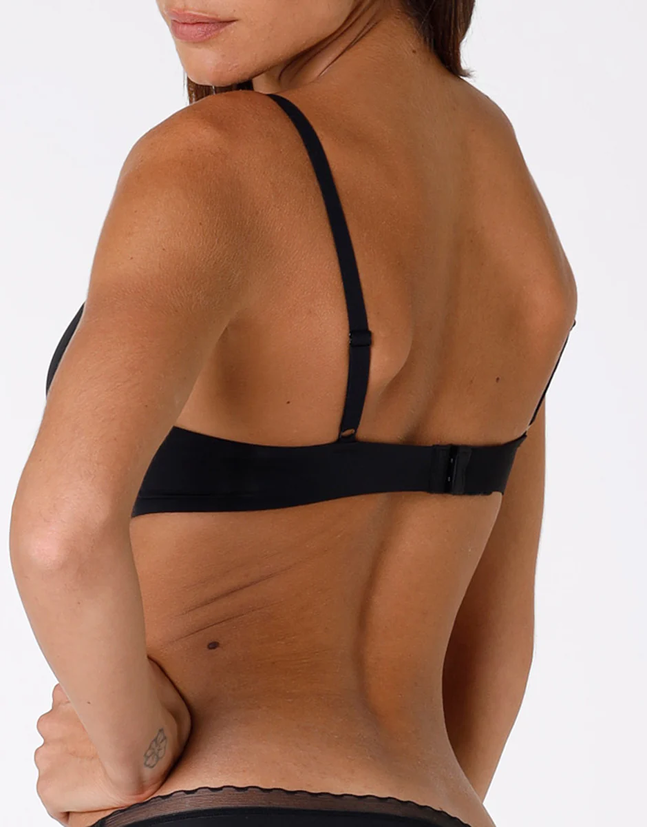 My Daily Comfort underwired push-up bra, black, in ultra-soft microfiber - Image 3